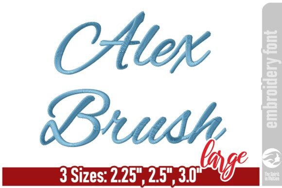 Alex Brush Script Embroidery Font - L