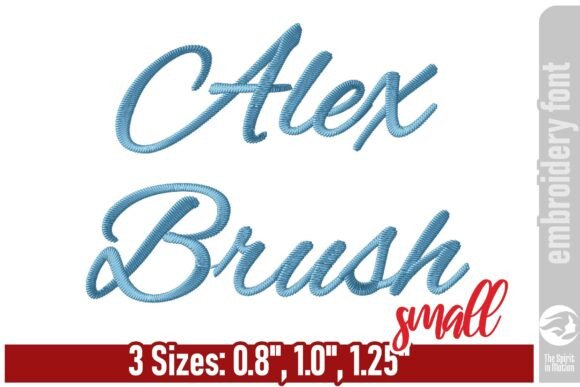 Alex Brush Script Embroidery Font - S