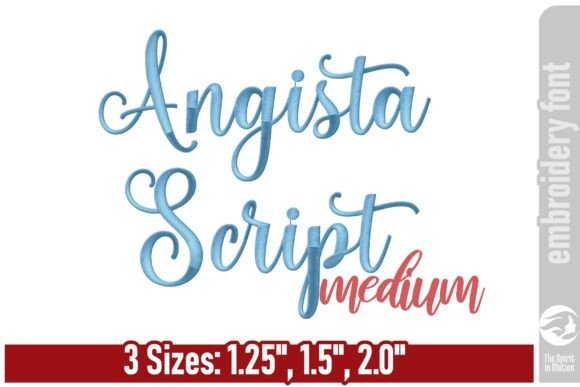 Angista Script Medium: Elegant Embroidery Font