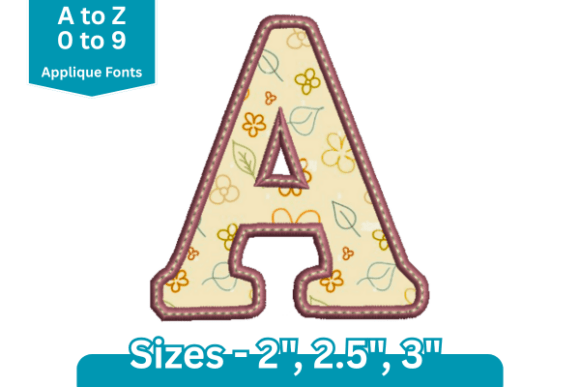 Applique Font Satin Bean Stitch