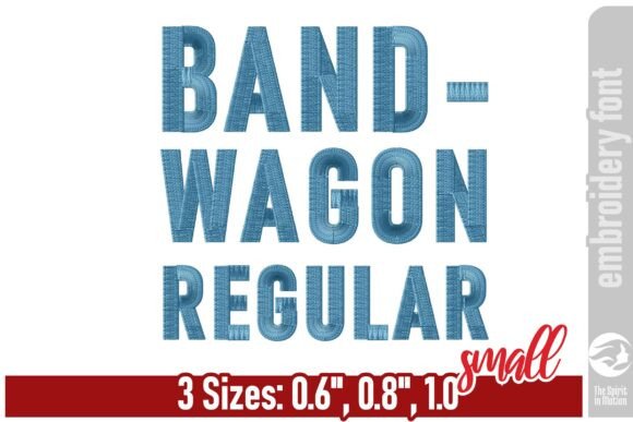 Bandwagon Regular Embroidery Font - S