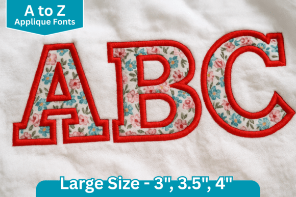Champion Stitch Applique Font for Boutique Apparel