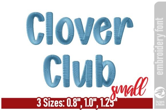 Clover Club Playful Embroidery Font - S