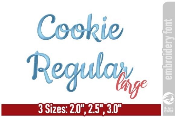 Cookie Regular Embroidery Font – Large