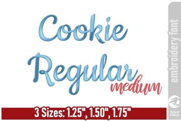Cookie Regular Embroidery Font – Medium