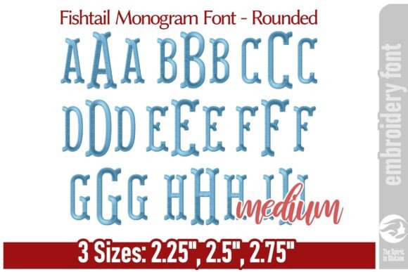 Fishtail Monogram Font – Rounded M