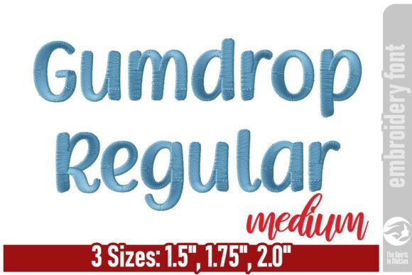 Gumdrop Playful Embroidery Font – Medium