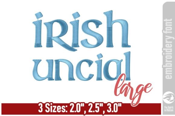 Irish Uncial Embroidery Font - Large Review