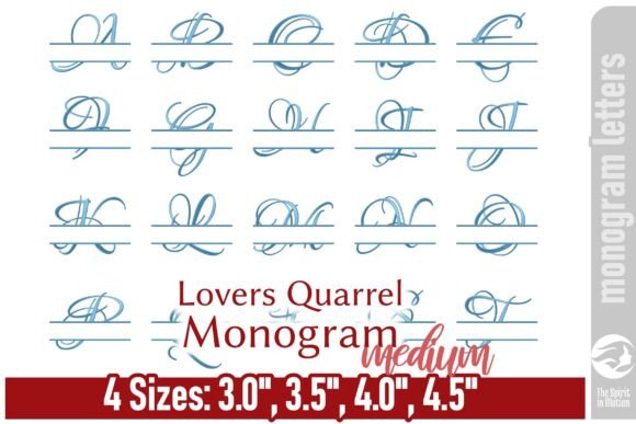 LQ Monogram Embroidery Font – Medium