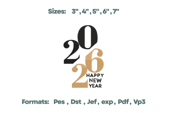Reviewing the 2026 Stacked Modern New Year Design