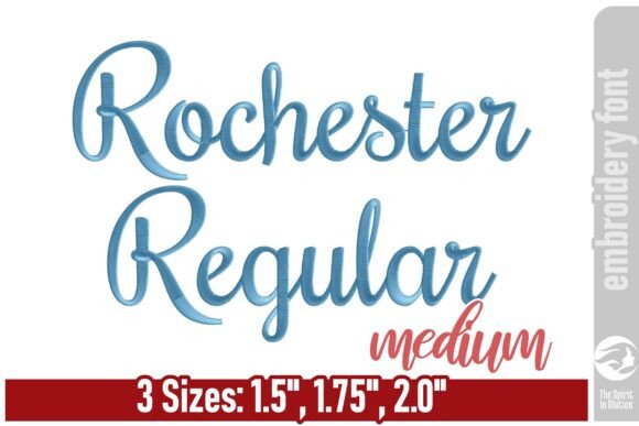 Rochester Embroidery Font – Medium