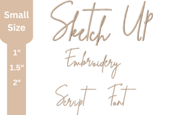 Sketch Up Embroidery Font