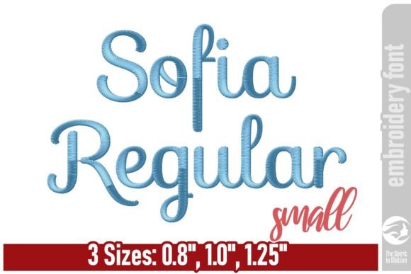 Sofia Regular Embroidery Font – Small