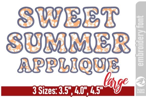 Sweet Summer Groovy Applique Font - L