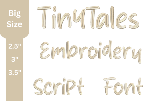 Tiny Tales Script Embroidery Font